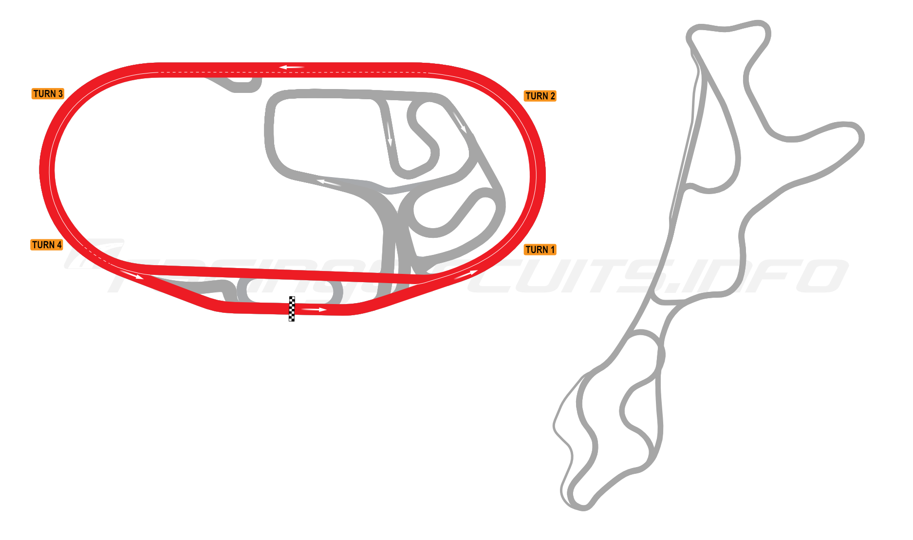 Map of Charlotte Motor Speedway, Oval Superspeedway 2025 to date